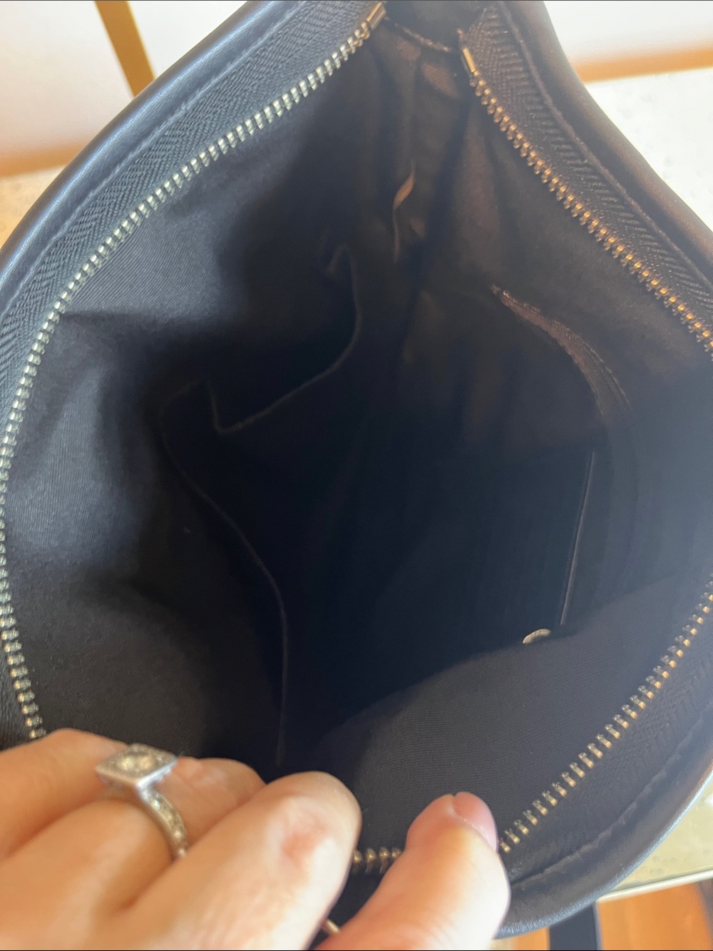 EUC Coach Black Signature Chain Shoulder Crossbody Bag - Picture 10 of 11